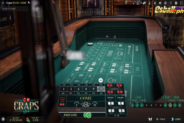 Evolution Live Craps Bets Online-The Point Rolls