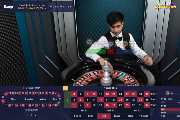 Ezugi Turkish Roulette Live Game flow